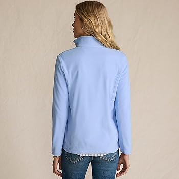 ジャケット・アウター old lands'end nylon fleece jacket blue S Vintage Lands End Reversible Fleece Nylon Jacket Men's Size